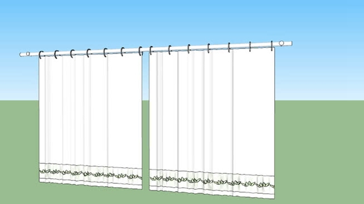 窗帘 草图大师模型