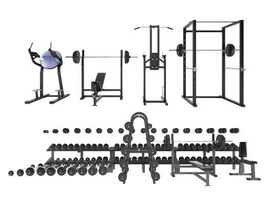现代健身器材组合