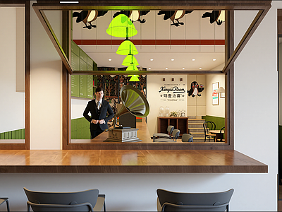 复古奶茶店