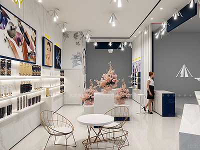现代化妆品展台