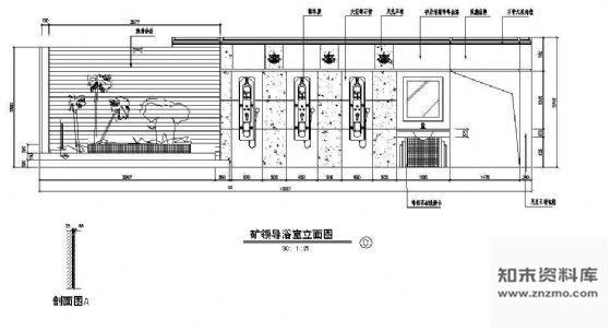 施工图某浴室装修立面图
