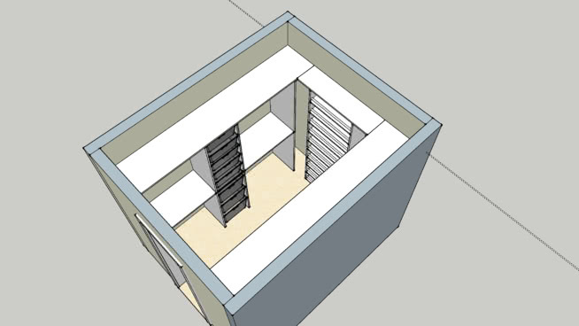 小走道衣柜 镜子 建筑 显示器 帐篷 活动房屋