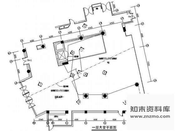 福建某宾馆大堂设计图