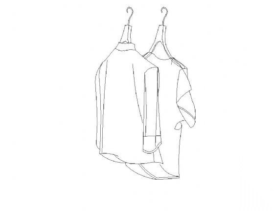 鞋帽衣服图块 平面图块