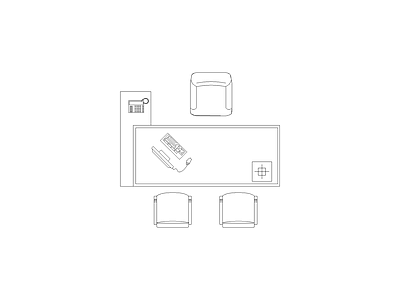 桌子 班台办公桌图块