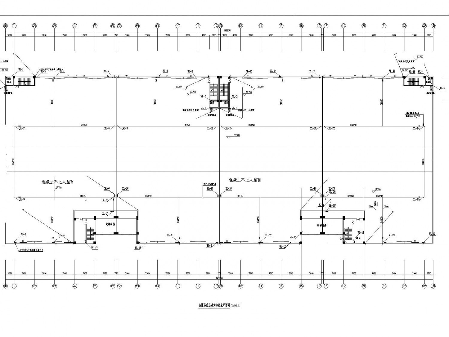 [南京]丙类多层仓库给排水消防施工图设计 建筑给排水 给排水图