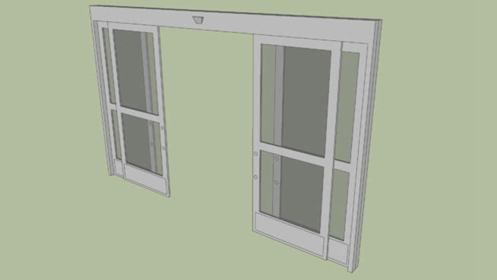 双开门 草图大师模型