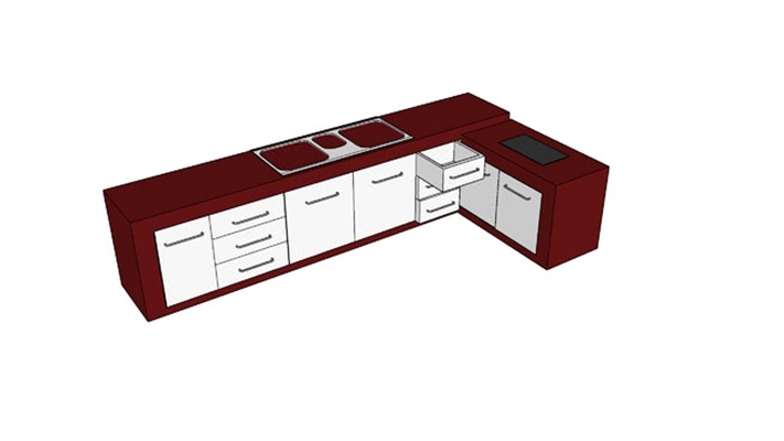 厨房台面 草图大师模型