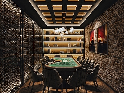 工业风棋牌室