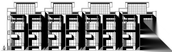 贵阳 某四层联排住宅建筑方案图 二