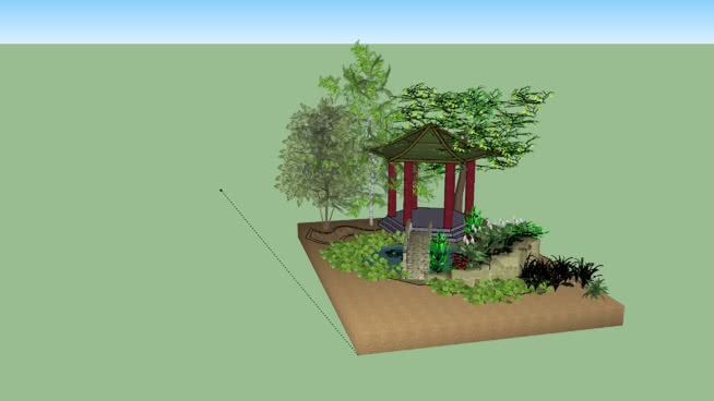 花园 其他 画 植物 室外 挂钟
