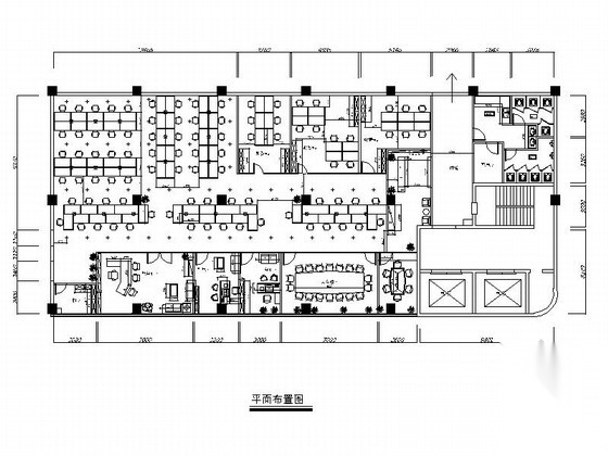 [上海]高档简约现代办公室室内装修施工图（含效果）
