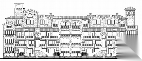 [惠州市]某四层A型花园洋房建筑结构水暖电施工图