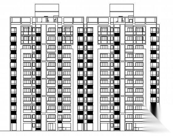 浦江镇120－J号配套商品房地块7号楼建筑方案图