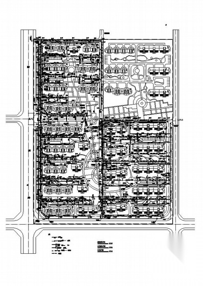 湖北某小区室外管网图纸 市政给排水 给排水图