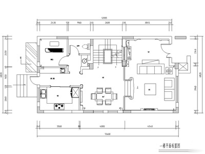 新古典风格300㎡独栋别墅住宅装修施工图