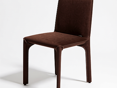 棕色皮质餐椅