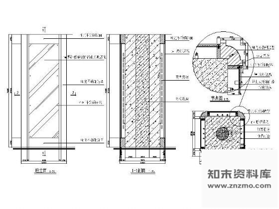 图块/节点现代装饰柱详图