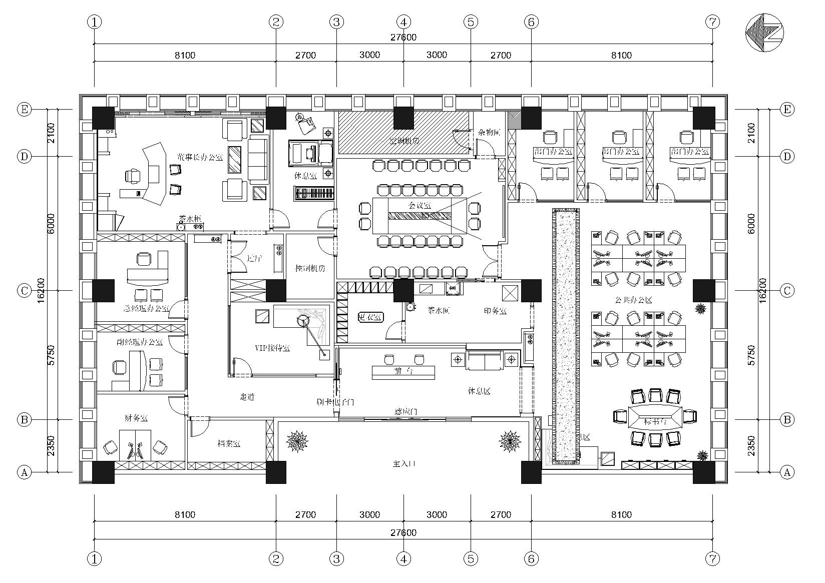 [重庆]嘉泽建筑公司办公楼施工图+效果图