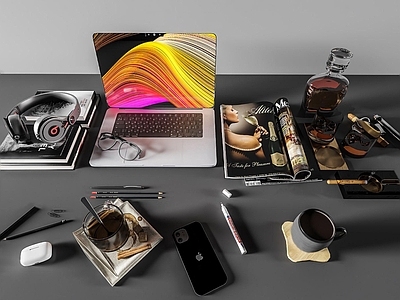 现代书籍 电脑摆件