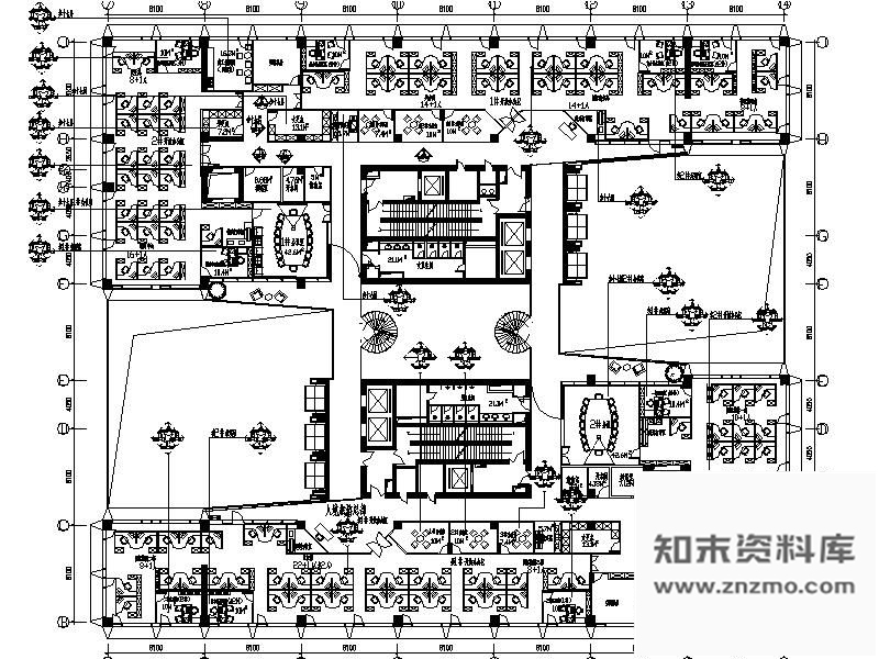 施工图北京某旅行社办公楼装修图(含效果)