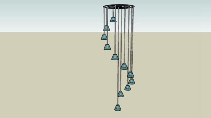 吊灯 草图大师模型