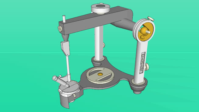 哈瑙牙科articulator 钥匙 机械 圆规 聚光灯 杠铃