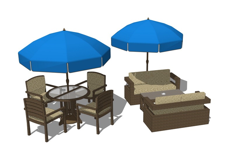 户外阳伞桌椅组合