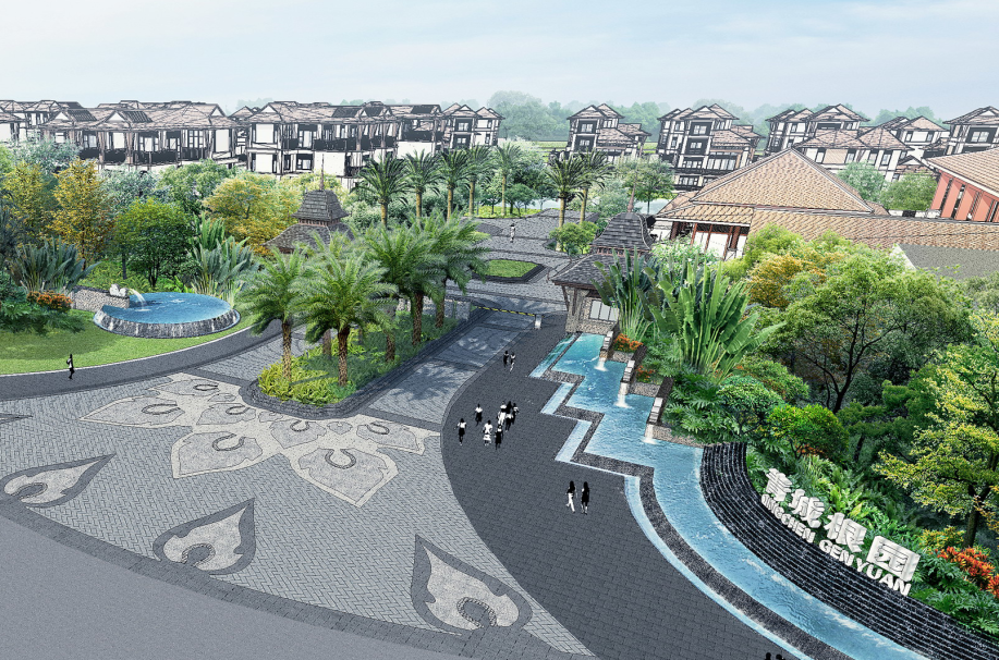 [四川]成都青城跟园景观方案设计（泰式景观） 居住区景观