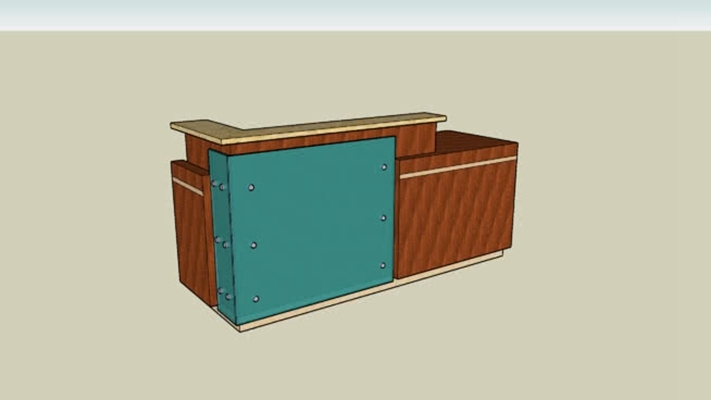 办公室前台 草图大师模型