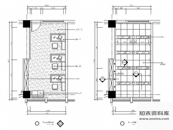 施工图普通办公室装修图