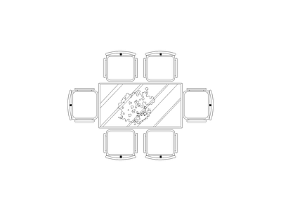 桌椅 现代家具图块别墅家具图块施工图