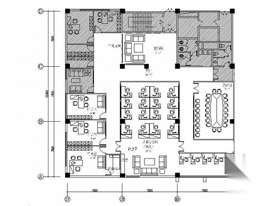 [北京]中关村控股大型现代商业金融办公空间装修施工图