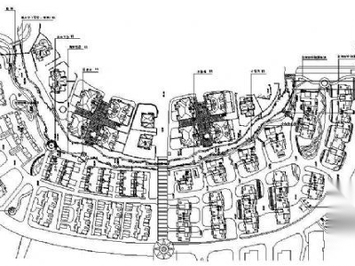 小区景观施工图全套 居住区景观