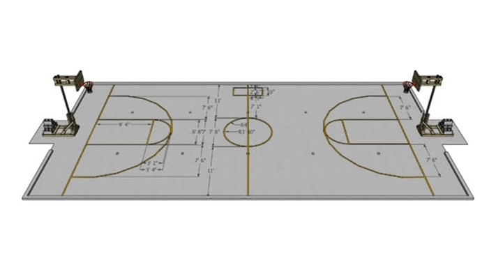 篮球场 草图大师模型