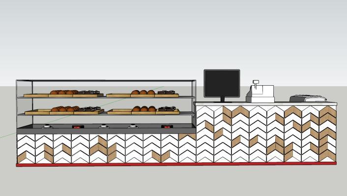 现代蛋糕柜 收银台 吧台