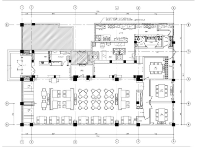 [郑州]兰州某拉面餐厅施工图_效果图