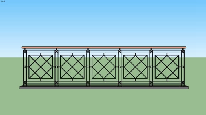 栏杆 草图大师模型