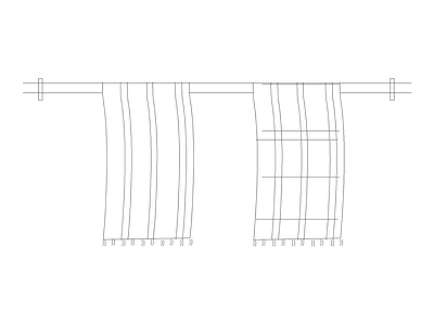 窗帘 现代家具图块别墅家具图块施工图