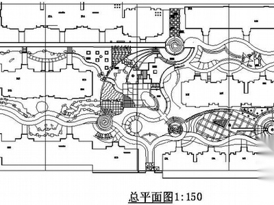 小区竣工图套图 居住区景观