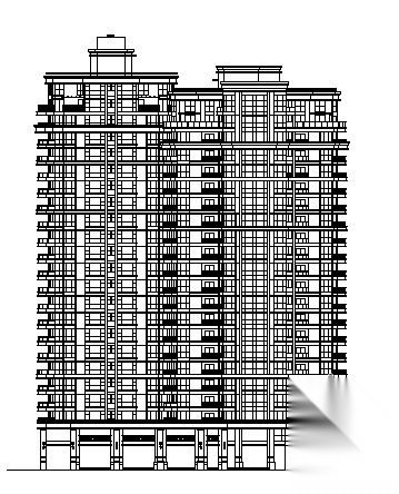 绿城－宁波某花园小区1、5号商住楼建筑方案图