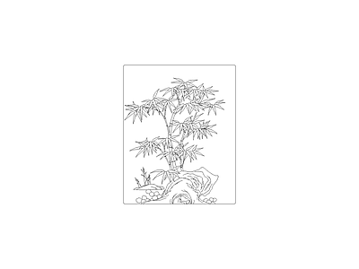绿植 新中式博古架书架置物架图纸图块