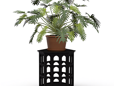 盆栽植物装饰组件