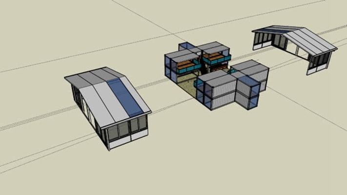 集装箱 草图大师模型