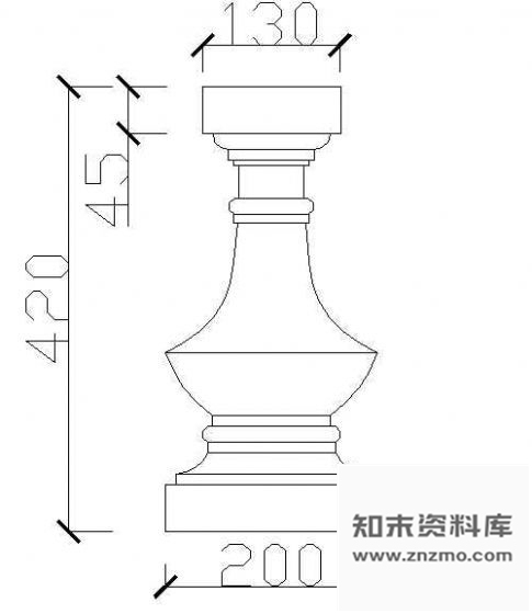 图块/节点西式栏杆柱