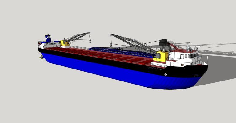 现代风格货轮轮船