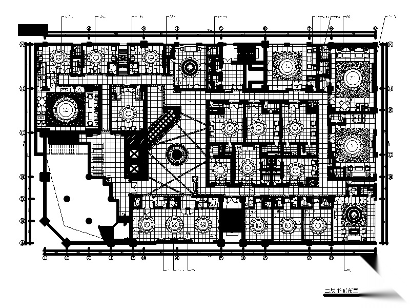 [福建]福清某大酒店中餐厅设计CAD施工图（含效果图、...