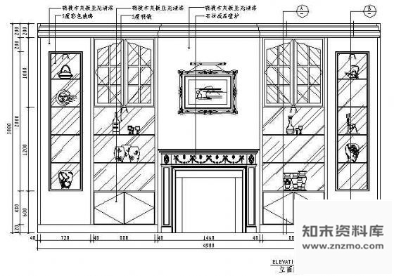 图块/节点装饰墙立面图 墙面通用节点
