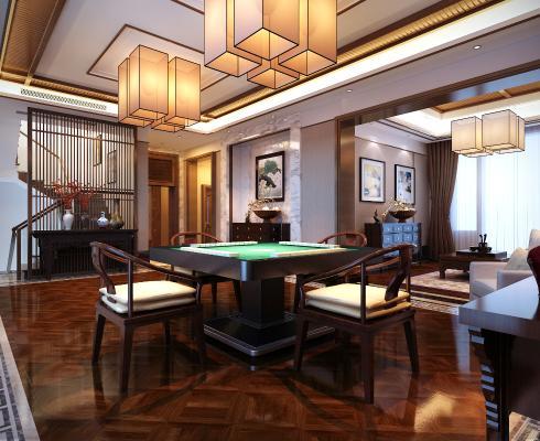 新中式棋牌室 起居室