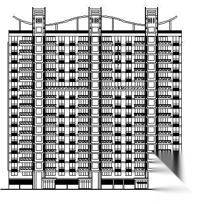 名城小区某十六层建筑施工图